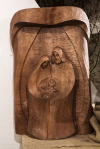 Picture of wooden Nativity Scene, handcarved.
